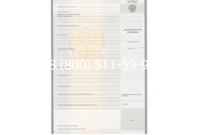 Купить Академическая справка образца 2010-2011 год для колледжа в Бердске Купить Академическая справка образца 2010-2011 год для колледжа в Бердске